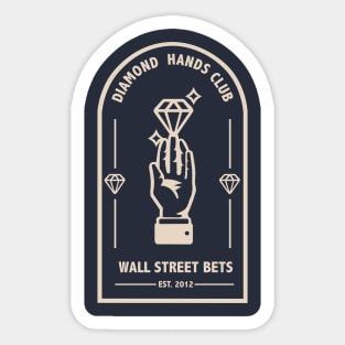 Diamond Hands Club - Wall street bets WSB group stock market Sticker